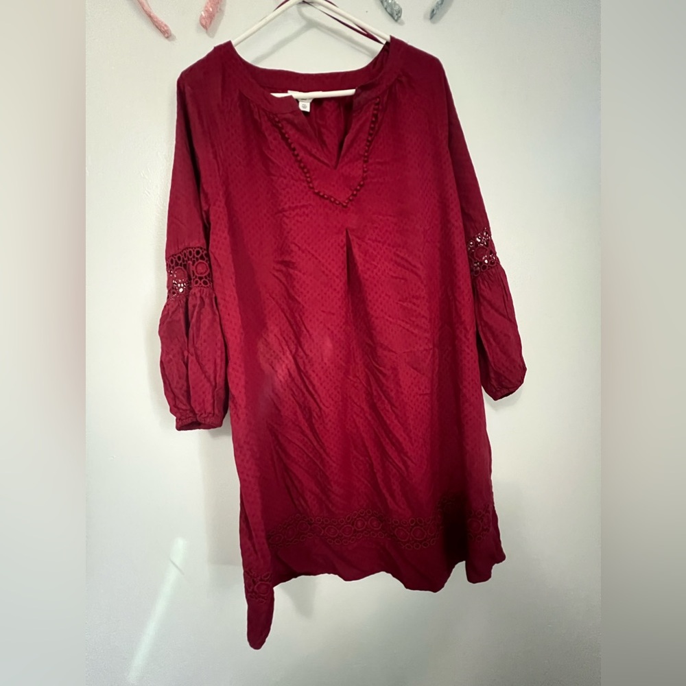 Crown and Ivy Crimson Red Dress